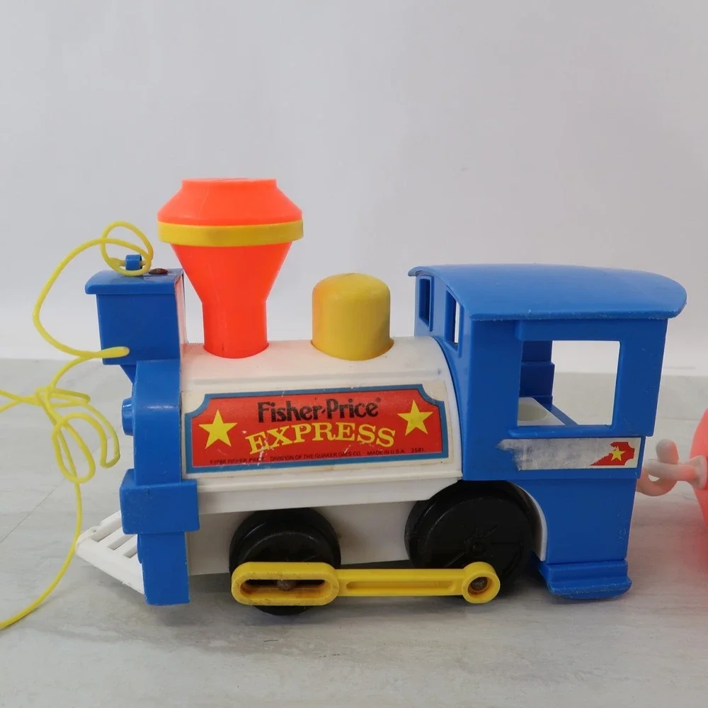 Vintage Fisher Price Little People Express Train Engine 1986 #2581